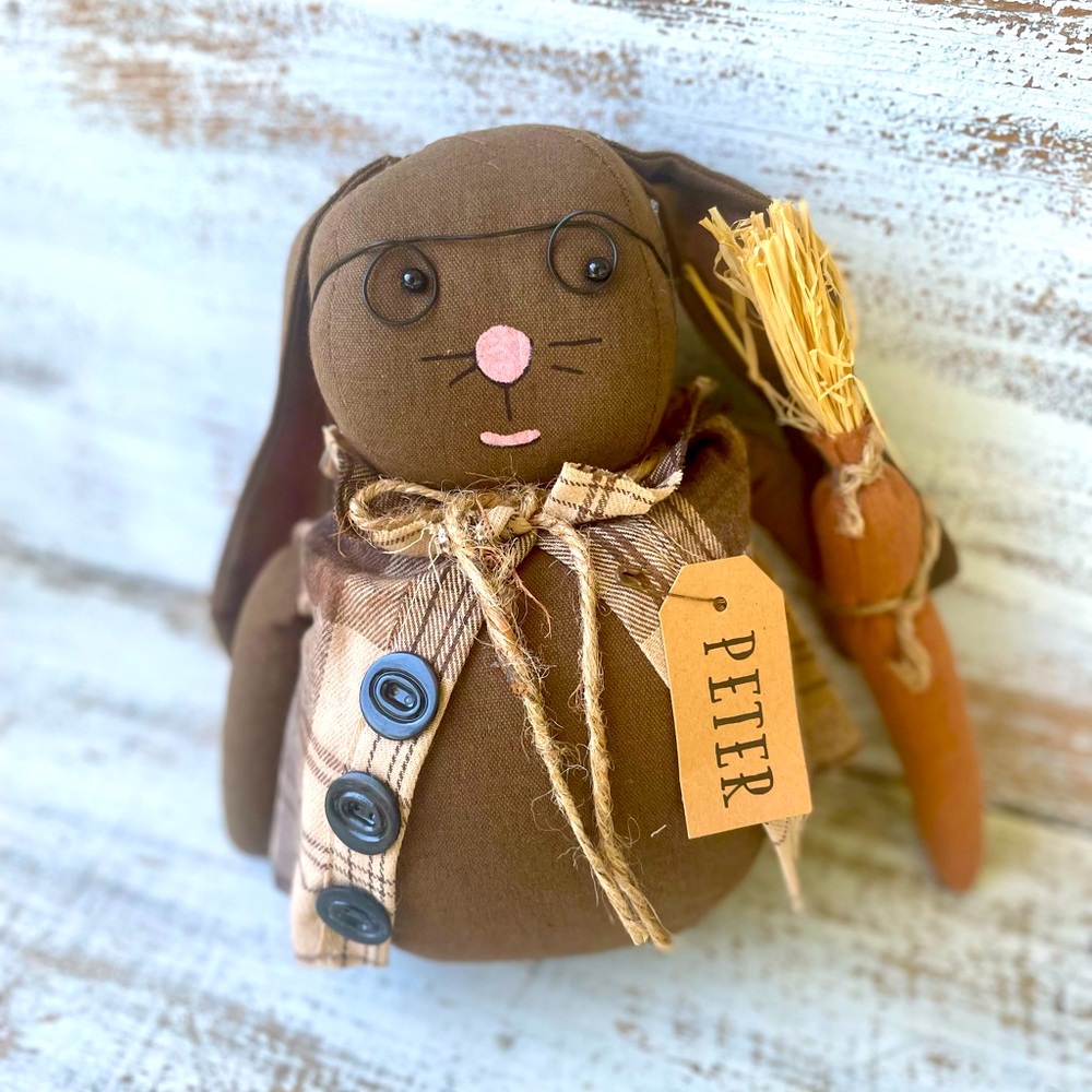 *Peter Bunny Doll w/Glasses & Carrot